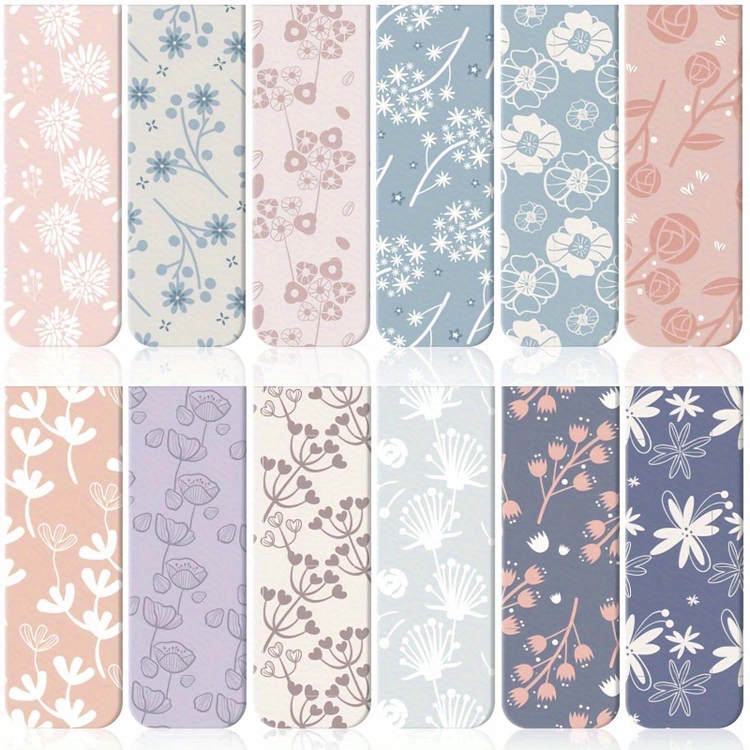 Bookmark Magnetic Clip - 12 Uds. Marcapáginas magnéticos de flores