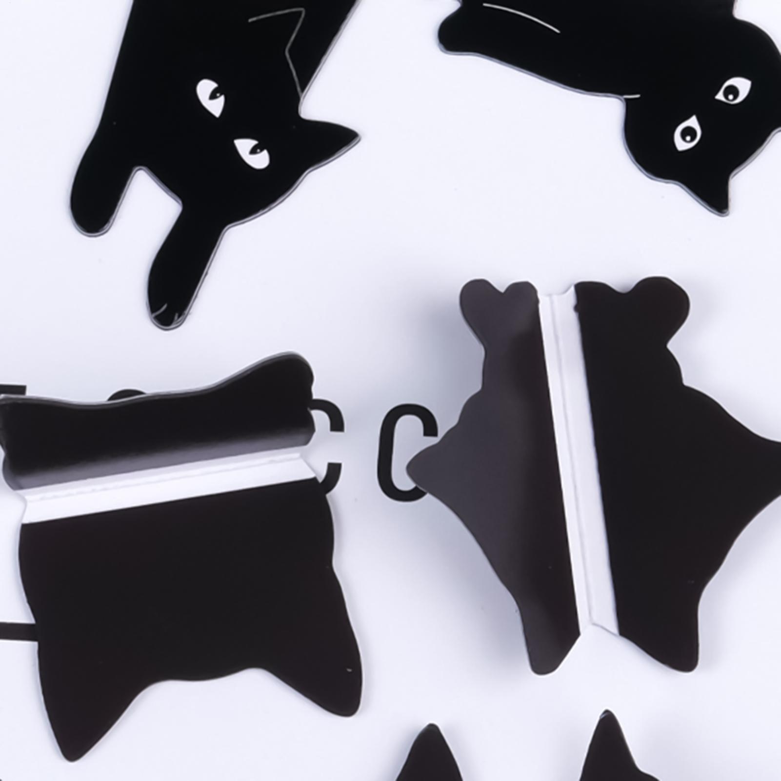 Bookmark Magnetic Clip - Marcapáginas magnético de gato negro, 8