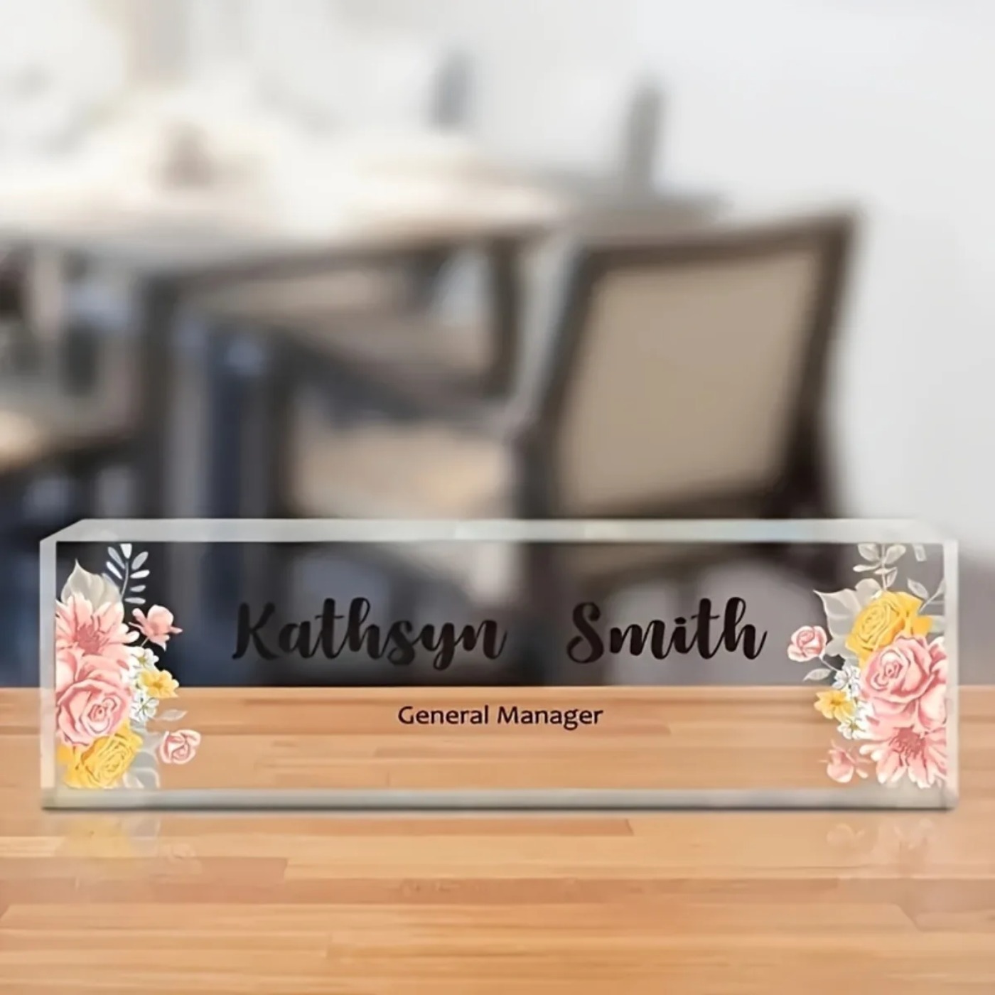 Desk Name Plate - 1PC Placa de Identificación de Escritorio
