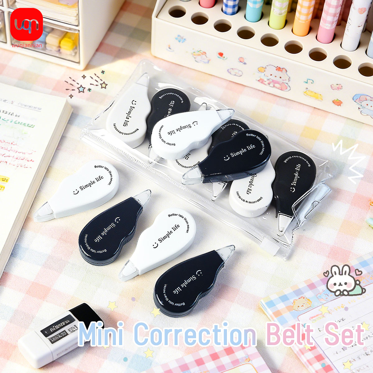 Office Supply Office Stationery Items - WQN - Mini Cinta Correctora Blanca