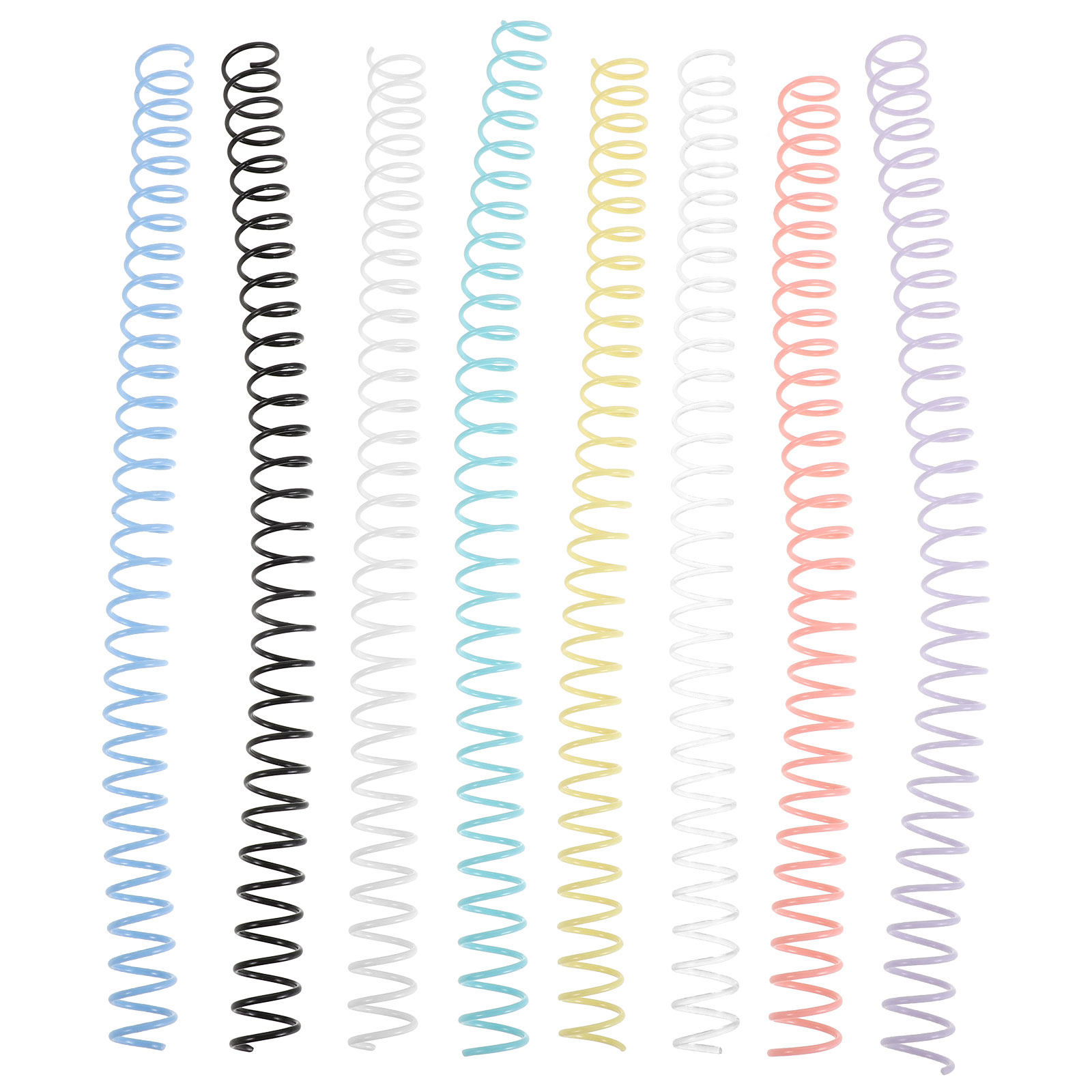 Binding Comb Plastic - 8 piezas de espirales de plástico