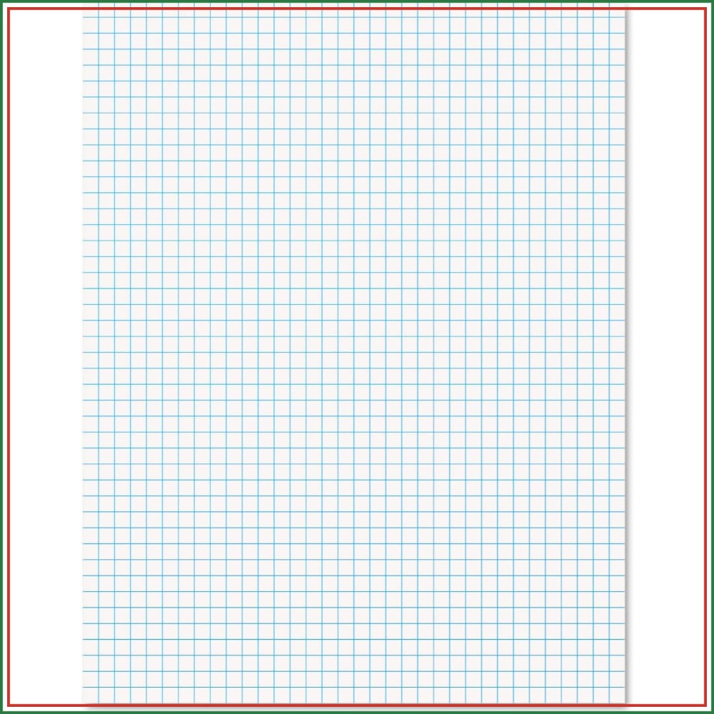 Graph Paper Pad - Bloc de Papel Cuadriculado Quad, 8.5x11