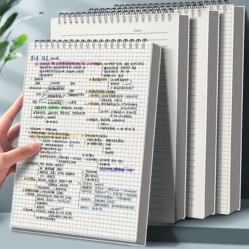 Graph Paper Pad - Cuaderno B5 con espiral, cuaderno pequeño