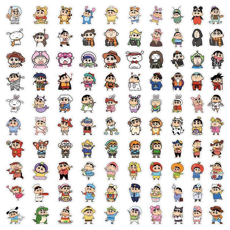Crayon Shin-chan, 100 Pegatina - Cardstock Paper Pack reseña y precio