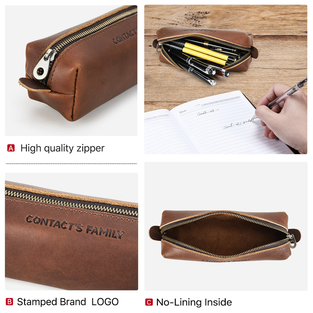 Estuche de lápices de cuero Re - Office Stationery Supply Business reseña y precio