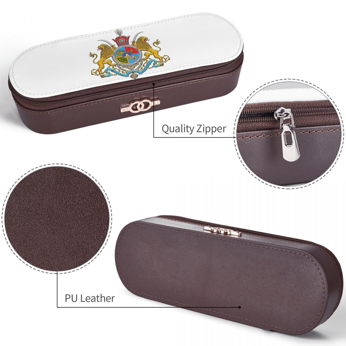 Estuche de cuero con emblema d - Lion Stationery & Office Supply(Kunshan)Co.Ltd reseña y precio