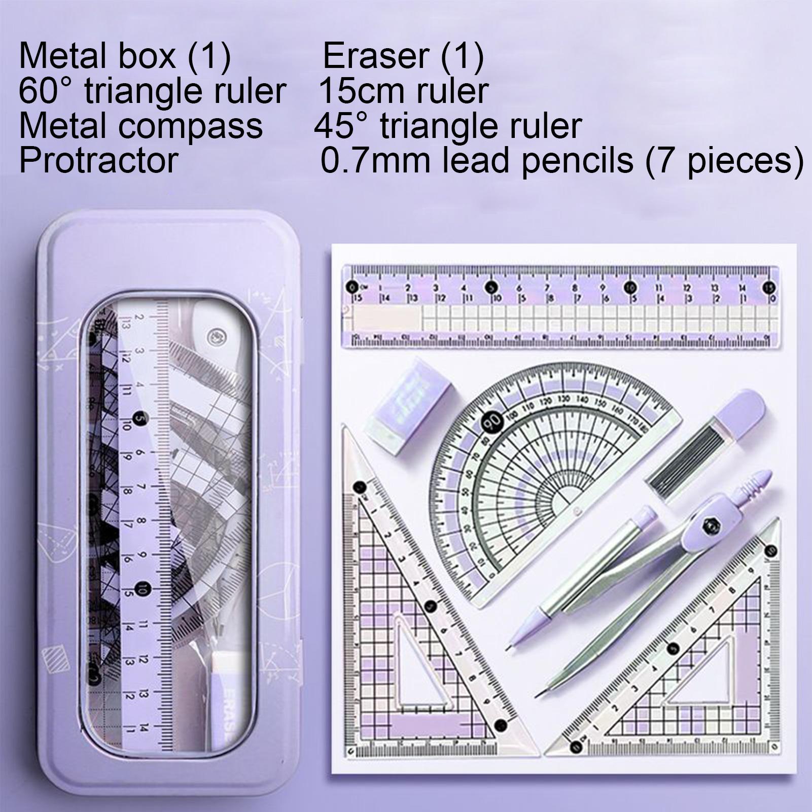 Juego de geometría para estudi - Compass Geometry Set reseña y precio