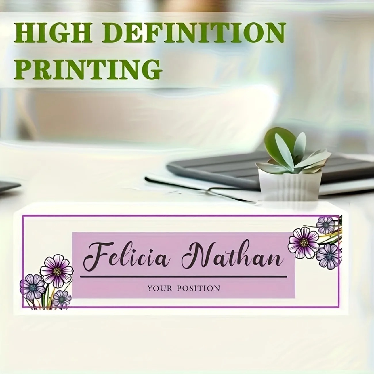 Elegante Placa de Identificaci - Desk Name Plate reseña y precio
