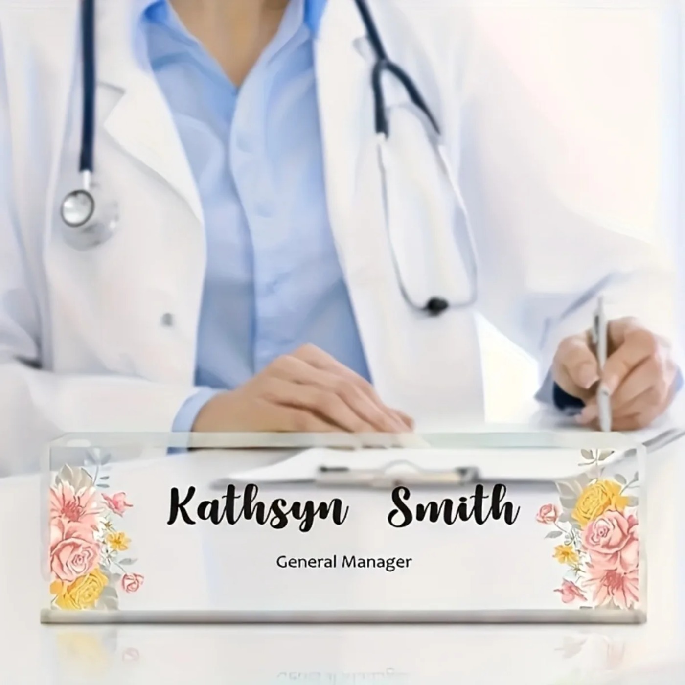 1PC Placa de Identificación de - Desk Name Plate reseña y precio