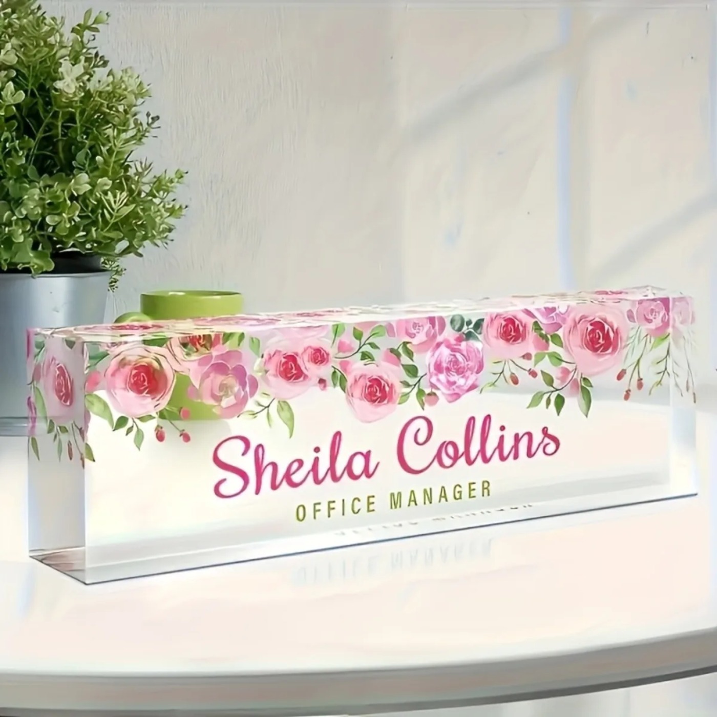 [2D Plano] Placa de Identifica - Desk Name Plate reseña y precio