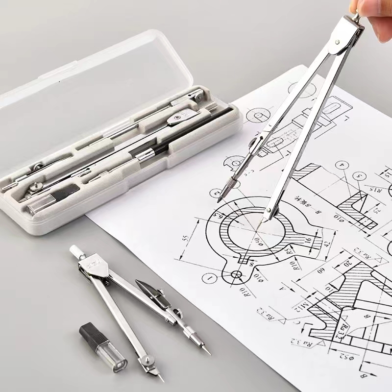 Juego de dibujo de acero inoxi - Compass Geometry Set reseña y precio