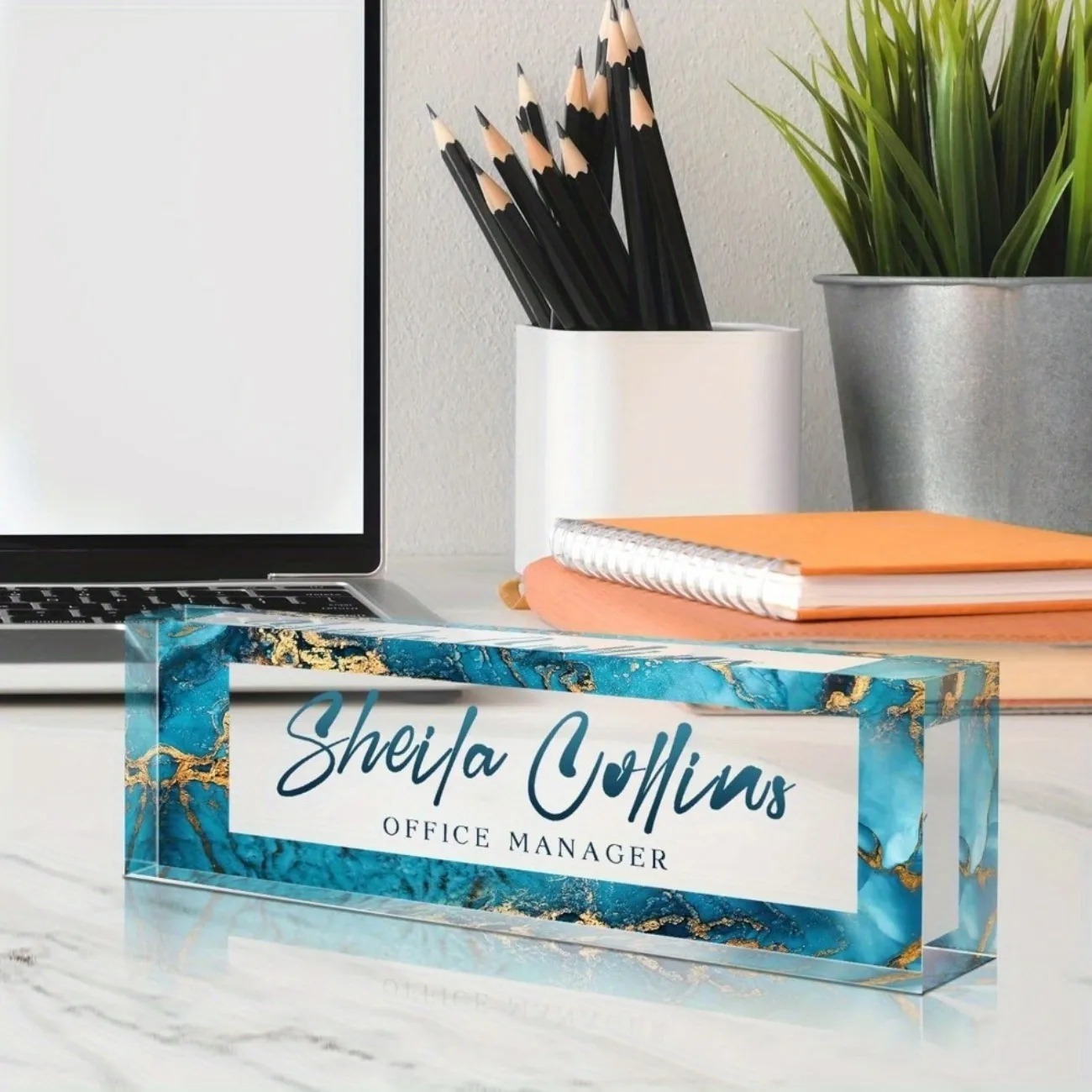 [2D Plano] Divertida Placa de  - Desk Name Plate reseña y precio