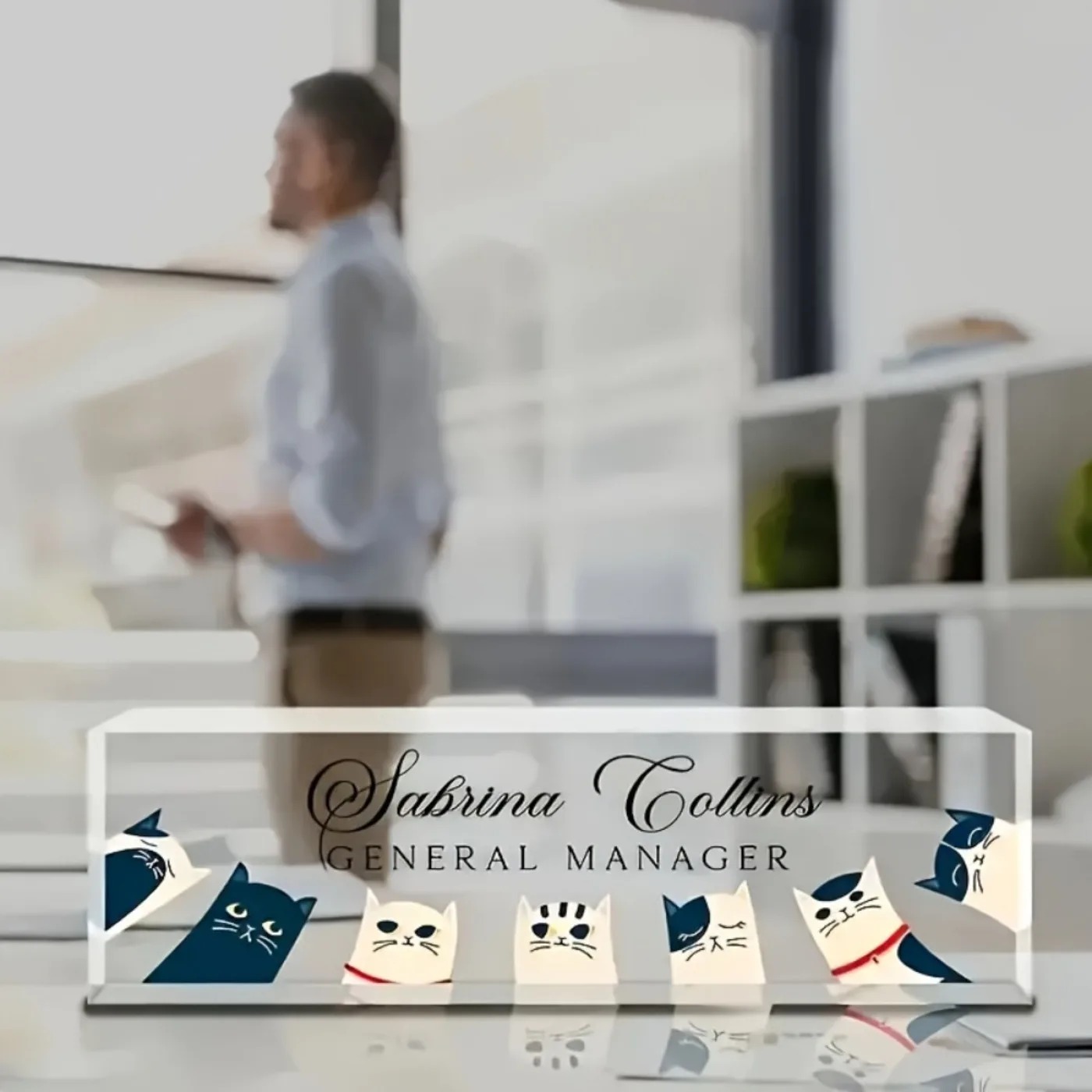 [2D Plano] Placa de Identifica - Desk Name Plate reseña y precio